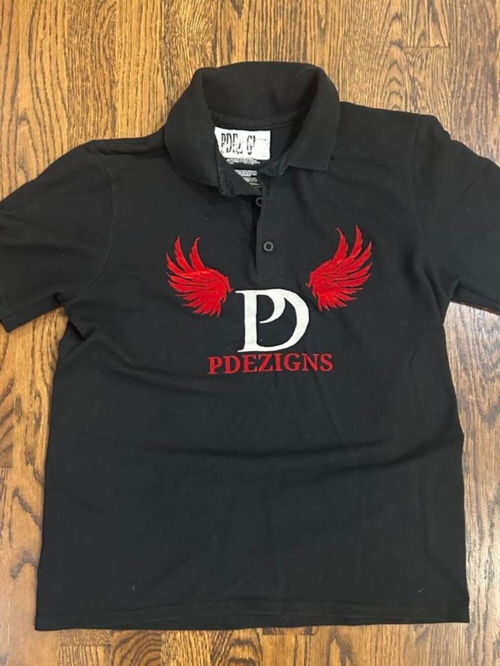 PDEZIGNS "PLUSH JR" Embroidered Angel Wing Polo